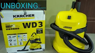 Karcher WD3 Vaccum Cleaner Unboxing and Performance...