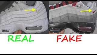 Nike Air Max 95 real vs fake review. How to spot counterfeit Nike Airmax 95 sneakers.