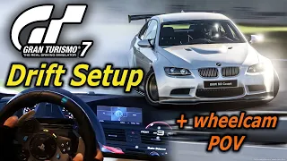 Awesome Drifting with G29 in GT7 - BMW E92 M3 Drift Build + DIY Handbrake