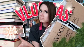 VLOGMAS ⭐ РАСПАКОВКА СТРАННОГО бокса WOOHOOBOX и книжные ДОЛГИ с 2020 ⭐