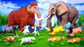 Woolly Mammoth Vs Giant Elephant Fight - Which Was More Powerful ? Animal Revolt Epic Battle