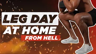 Single Dumbbell Leg Day Home Workout from Hell to Grow Lower Body