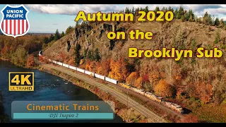 Autumn 2020 on the Brooklyn Sub (4K) | Union Pacific Trains | DJI Inspire 2