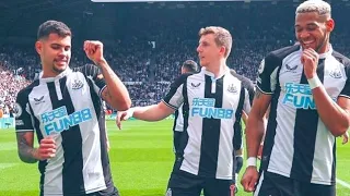 BRUNO GUIMARÃES & JOELINTON DANCE WITH NEWCASTLE FANS | NEWCASTLE 2-1 LEICESTER