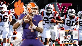 ACC CHAMPIONSHIP GAME!!! CLEMSON vs VIRGINIA TECH!!! NCAA Football 14  Gameplay - 2016 Rosters