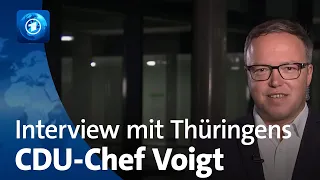 CDU, AfD und FDP stimmen für Steuersenkung - Interview mit Thüringens CDU-Chef Voigt