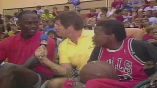 when Michael Jordan challenged by 16-year-old Eric Barber to a game of wheelchair basketball 1987