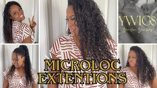 How To: Curly Micro Loc Extensions Tutorial | Step by Step | YWIGS HAIR