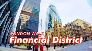 🇬🇧 City of London Financial Skyscrapers District Walking Tour 4K, London walk 2024