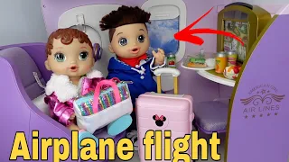 Baby Alive Abby packing her suitcase 🧳 for Vacation Doll Airplane Travel
