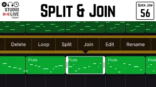 How to SPLIT and JOIN tracks in GarageBand iOS (iPad/iPhone)