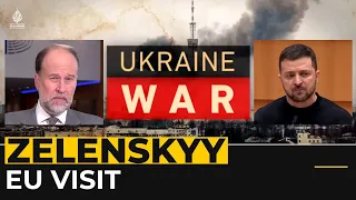 As Russian attacks intensify, Zelenskyy calls on EU for arms