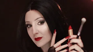Morticia Addams Does Your Makeup for the Charity Auction (ASMR RP + long nail tapping)