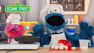 Sesame Street: How to Make Mushroom & Red Pepper Egg Cups | Cookie Monster's Foodie Truck