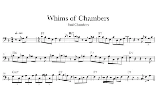 Whims of Chambers - Paul Chambers | bass transcription