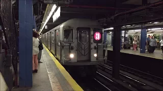 NYC Subway HD 60fps: R62, R62A, & R142 1, 2, & 3 Trains @ 14th Street Station (6/2/17)