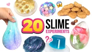 20 AMAZING DIY SLIMES!!! Mixing CRAZY THINGS Into Clear Slime / Water Slime! Satisfying Slime ASMR