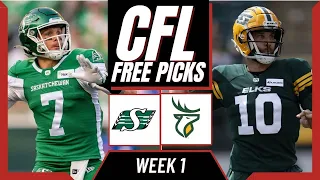 ROUGHRIDERS vs ELKS CFL Picks and Predictions (Week 1) | CFL Free Picks Today