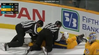 Драка в матче Predators & Sharks Melee NHL НХЛ 10.12.2019