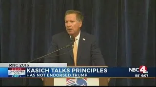 Kasich talks principles