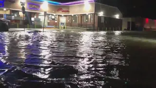 Galveston flooding | Monday morning look at The Strand where the storm surge from TS Beta has taken