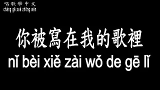 【唱歌學中文】►蘇打綠 / 你被寫在我的歌裡◀ ► Sodagreen / You are written in my song ◀『憂傷有時候竟被你調味得像顆糖』【動態歌詞中文、拼音Lyrics】