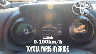 0-100 km/h TOYOTA YARIS Hybride 2021 116ch