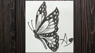 How to draw butterfly easy | Monarch butterfly drawing toturial | Art