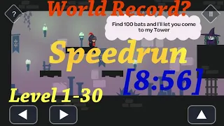 Tricky Castle Speedrun Levels 1-30 [8:56] (Not All Bats Collected)