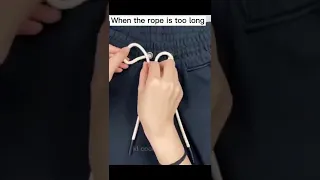 Life hack : craft ideas for long pants | Trouser rope | how to make knot of ties |tik tok viral