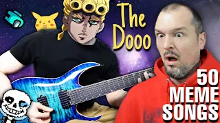 HOW DOES HE DO THAT?? | TheDooo - 50 Meme Songs On Guitar | Reaction!