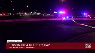 PD: Pedestrian dies after being hit by vehicle near Greenway and Cave Creek