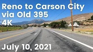 Reno, NV to Carson City, NV Scenic Drive in 4K