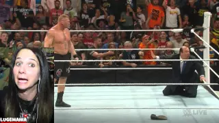 WWE Raw 3/30/15 Brock Goes BANANAS