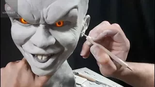 Sculpting Pennywise - Timelapse sculpt and Airbrush Demo