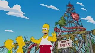 El tobogan de la muerte Homero en parque acuático Los simpsons T33 P.1