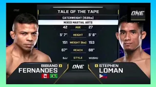 Stephen Loman Vs. Bibiano Fernandes Catchweight 153 Fight | One Championship MMA | November 19,2022