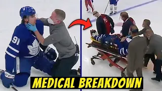 John Tavares Stretchered off After SCARY COLLISION in NHL Playoffs - Doctor Explains