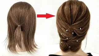 Быстрая Прическа на Короткие волосы. СДЕЛАЕТ КАЖДЫЙ. Quick Hairstyle for Short Hair.EVERYONE WILL DO