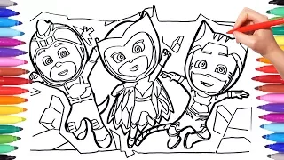 PJ MASKS Moonstruck Race to the Moon Coloring Pages | Drawing and Coloring PJ Masks