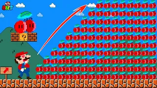 What if Mario collect 999 Double Cherry in New Super Mario Bros. Wii? | Game Animation