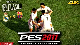 PES 2011 in 4k | "El Clasico" - Real Madrid vs FC Barcelona | TV Broadcast Immersion
