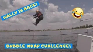 Wakeboarding in 75 feet of Bubble Wrap!