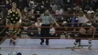 Goldust impersonates Dusty Rhodes