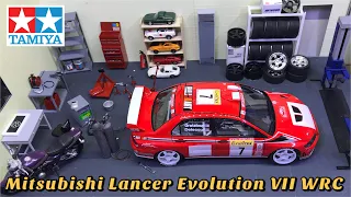 Building a 1:24 Scale Tamiya Mitsubishi Lancer Evolution VII WRC | Scale Model Kit | Full Build