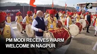 PM Modi receives warm welcome in Nagpur