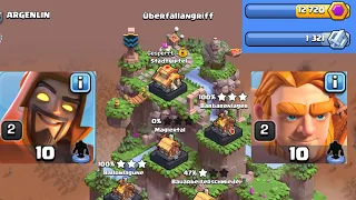 CLANSTADT ÜBERFALL – Angriffe mit Supermagier und Superriese Clash of Clans ( COC ) Deutsch