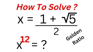 Math Olympiad Question | A Nice Golden Ratio