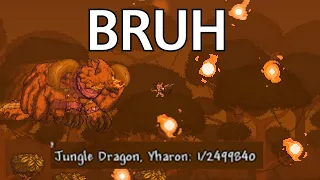 Killing Yharon With No Weapons + Copper Shortsword Kill