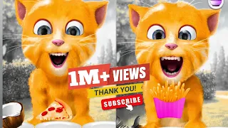 Talking Tom Cat 2 😻🐈- Talking Cat music so funny | Cat Eating🍔🌭🌶🍉🎂#talkingtom #talkingginger